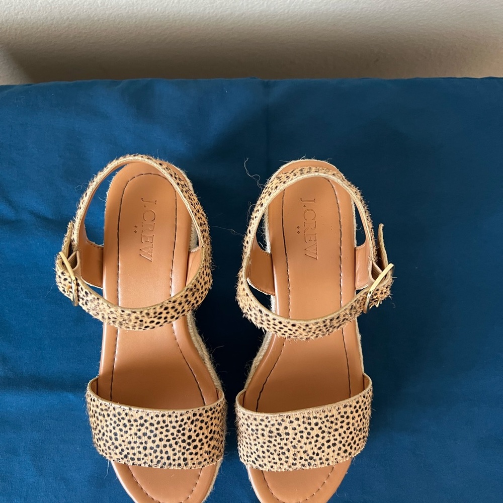 J Crew tan/black espadrilles, like new, worn onetime inside - Picture 3 of 3